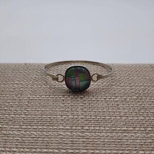 5 Inch Sterling Silver Petite Handmade Glass Bracelet B344